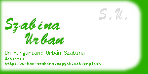 szabina urban business card